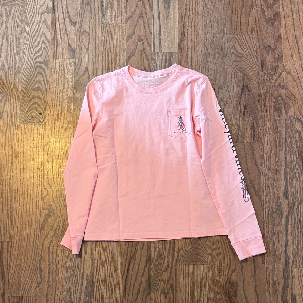 Vineyard Vines Kids Light Pink Long Sleeve Tee